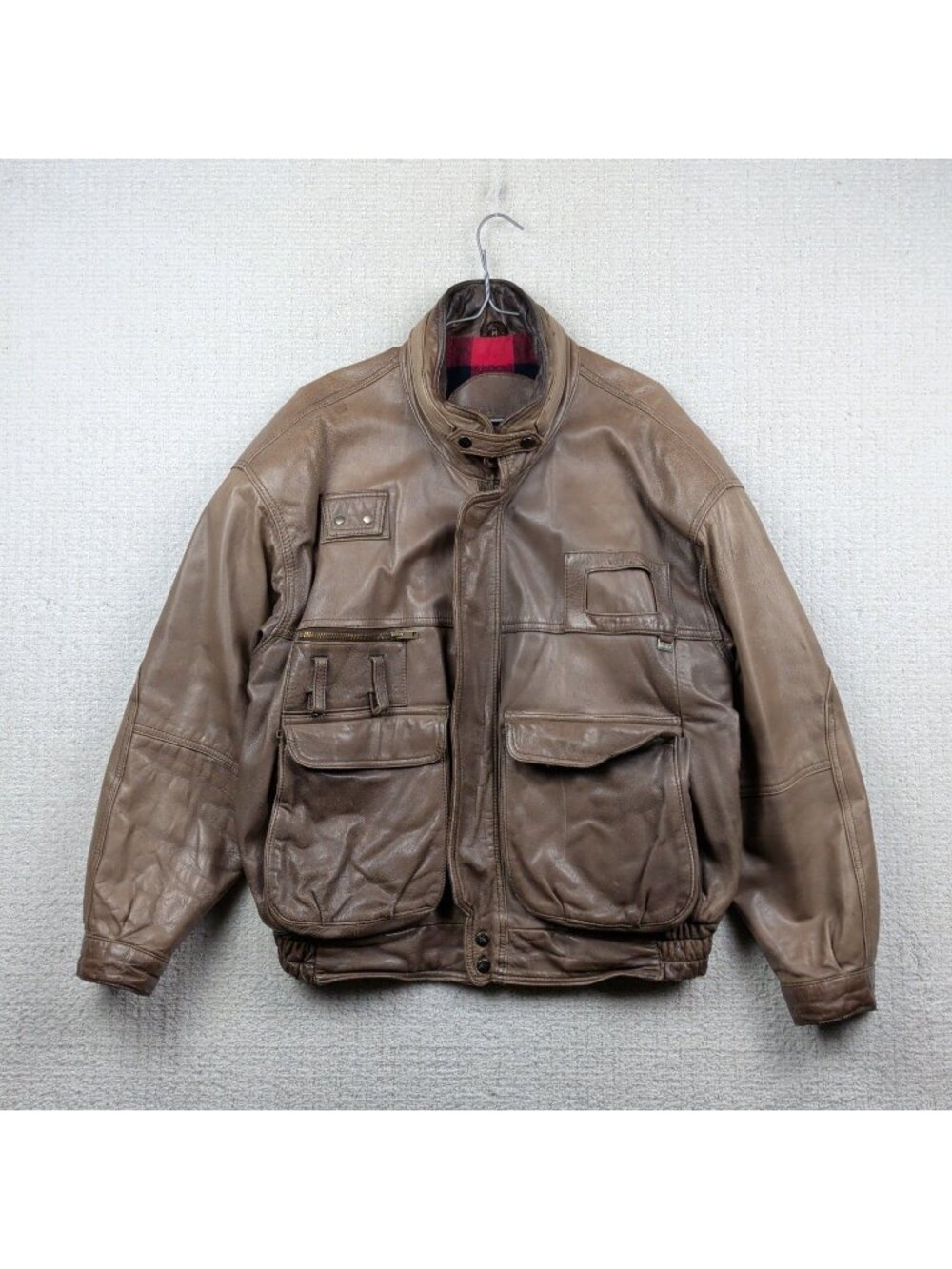 Vintage Danier Leather Bomber Utility Jacket Aviator Tactical Men Sz M Lined